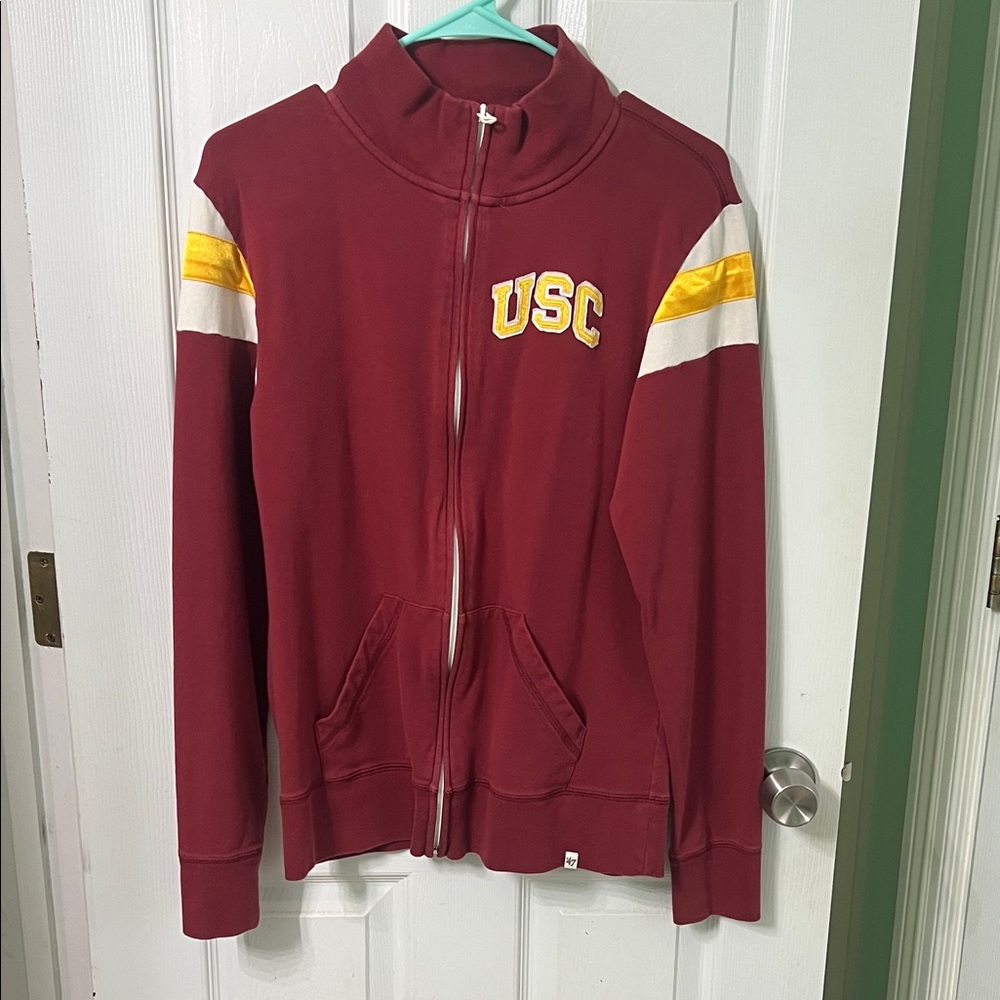 47 Women's Varsity Jacket in Red and Yellow